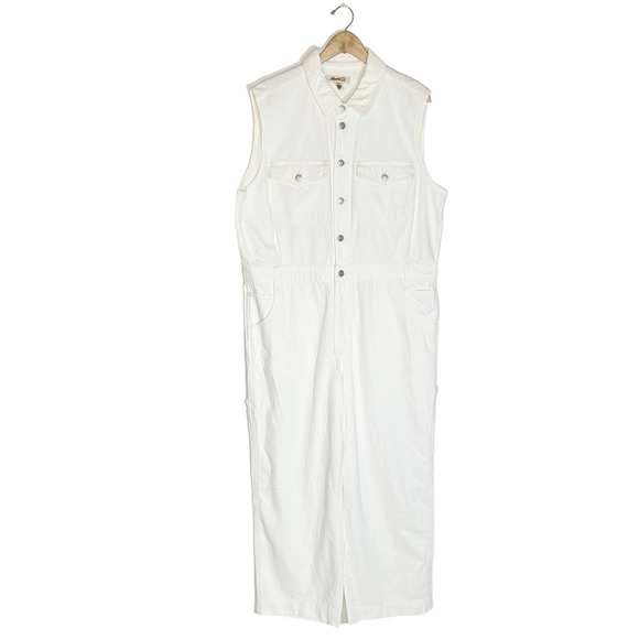 Madewell White Sleeveless Jumpsuit - Picture 4 of 7